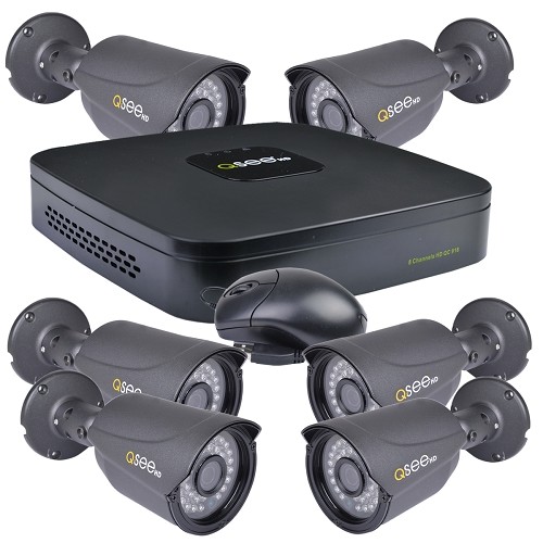 Q-See QC918-6X1-2R 8-Channel Network DVR Surveillance Kit w/2TB Hard Drive & 6 IP66 720p Cameras