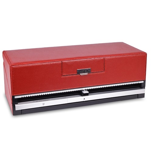DiscGear Selector 120HD Faux Leather 120-Disc CD Case w/Title Sheet & Sleeve Folder (Red)