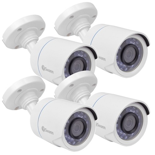 (4-Pack) Swann PRO-T850 720p Indoor/Outdoor Day/Night Bullet Security Camera w/100' Night Vision (White)