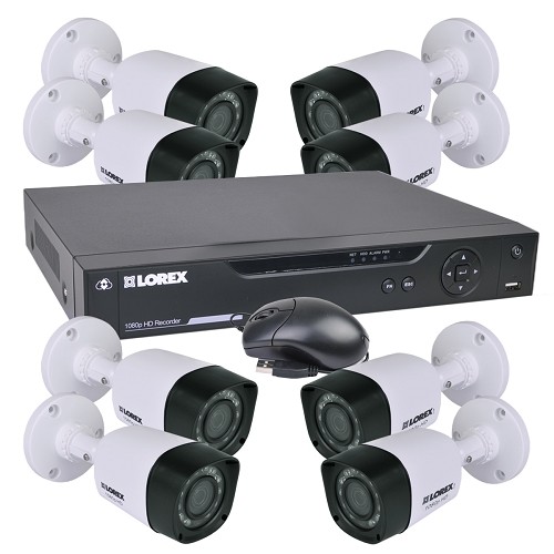 Lorex LHV828 1080p 8-Channel DVR Surveillance Kit w/2TB Hard Drive & 8 IP66 1080p Bullet Cameras - B