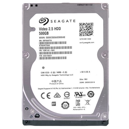 Seagate ST500VT000 500GB SATA/300 5400RPM 16MB 2.5" DVR Video Storage Hard Drive