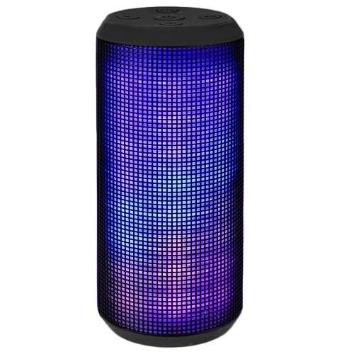 Blackweb BWA17AA002 Rechargeable LED Lighted Bluetooth Wireless Speaker w/3.5mm Auxiliary Jack (Black)
