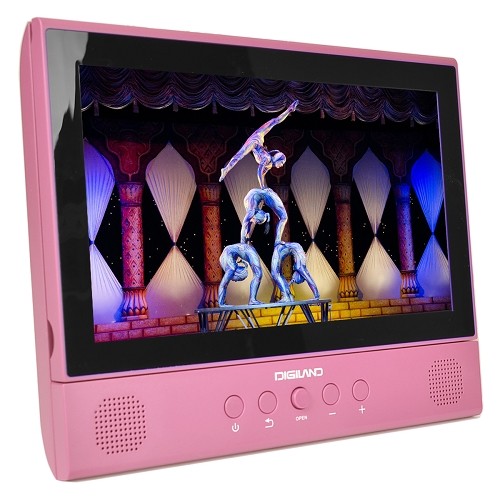 Digiland DL1001 2-in-1 Android Tablet + DVD Player - Core 1.3GHz 1GB 16GB 10.1" Touchscreen Tablet Android 7.0 (Rose)