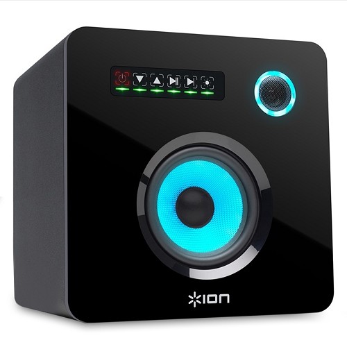 Ion ISP40 Flash Cube Bluetooth Wireless Speaker w/Multicolored LED Lighting & 3.5mm Input