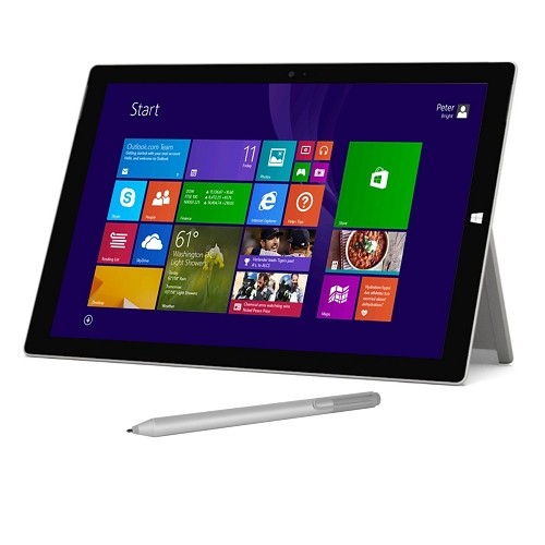 Microsoft Surface Pro 3 Core i5-4300U Dual-Core 1.9GHz 4GB 128GB SSD 12" Tablet W8.1P w/Cams & BT (Silver)