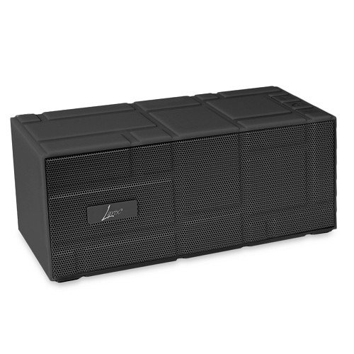 Lyrix REMIXX 2-Channel Portable Bluetooth Wireless Speaker w/Built-in Mic & 3.5mm Aux Jack (Black)