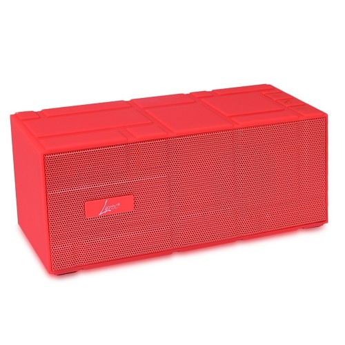 Lyrix REMIXX 2-Channel Portable Bluetooth Wireless Speaker w/Built-in Mic & 3.5mm Aux Jack (Red)
