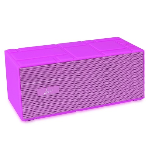 Lyrix REMIXX 2-Channel Portable Bluetooth Wireless Speaker w/Built-in Mic & 3.5mm Aux Jack (Purple)
