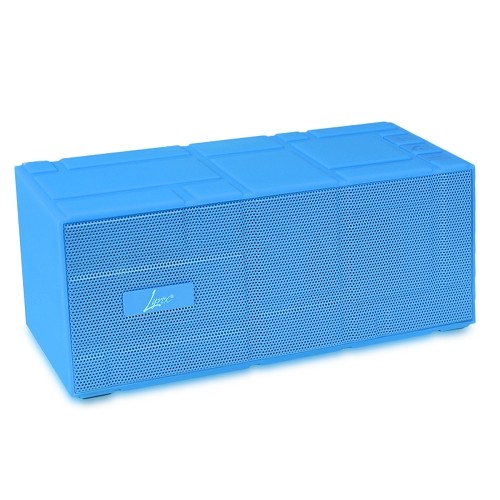 Lyrix REMIXX 2-Channel Portable Bluetooth Wireless Speaker w/Built-in Mic & 3.5mm Aux Jack (Blue)