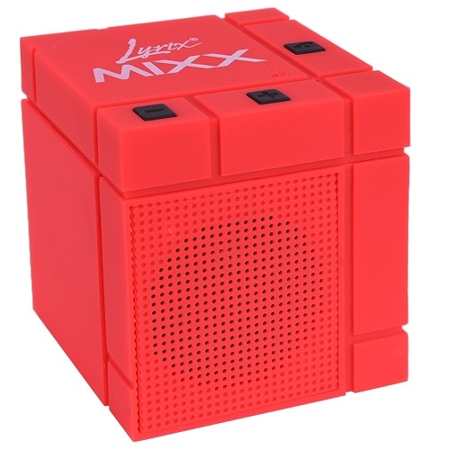 Lyrix MIXX Portable Bluetooth Wireless Speaker w/Built-in Mic & 3.5mm Aux Jack (Red)