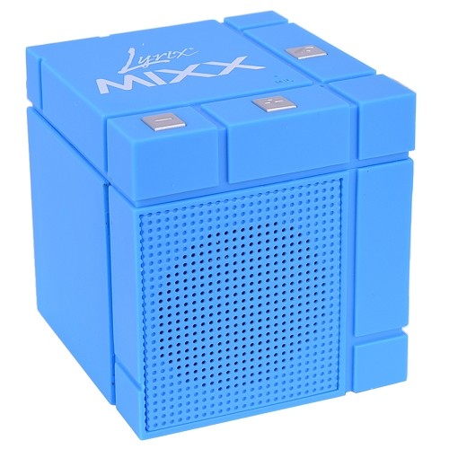 Lyrix MIXX Portable Bluetooth Wireless Speaker w/Built-in Mic & 3.5mm Aux Jack (Blue)