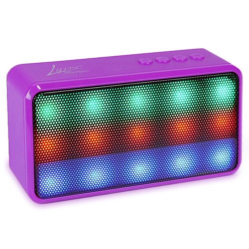Lyrix Prysm Portable Wireless Bluetooth Speaker w/LED Lights