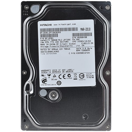 Hitachi Deskstar 7K1000.C 500GB SATA/300 7200RPM 16MB Hard Drive