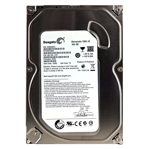 Seagate Barracuda 7200.12 160GB SATA/300 7200RPM 8MB Hard Drive