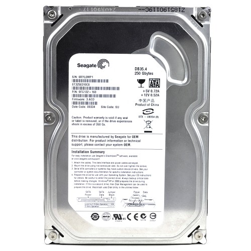 Seagate DB35.4 250GB SATA/300 7200RPM 8MB Hard Drive