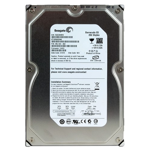 Seagate Barracuda ES 250GB SATA/300 7200RPM 16MB Hard Drive