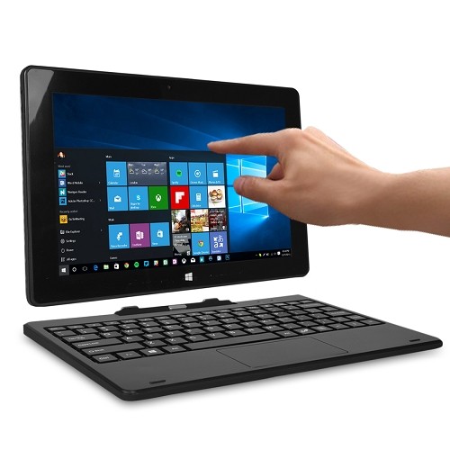 Trio Pro-Book 10.1 2-in-1 Notebook/Tablet w/Atom Z3735G Quad-Core 1.33GHz 2GB 32GB eMMC W10H & Detachable Keyboard - B