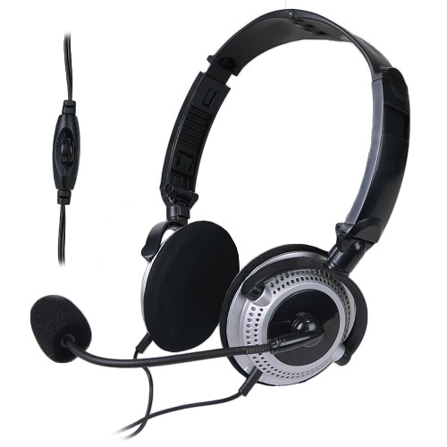 Tech Universe TU1325 Folding Multimedia Stereo Headset w/Inline Volume Control