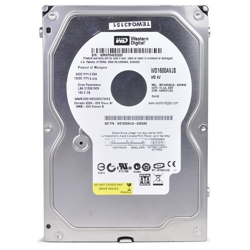 Western Digital AV 160GB SATA/300 7200RPM 8MB Hard Drive