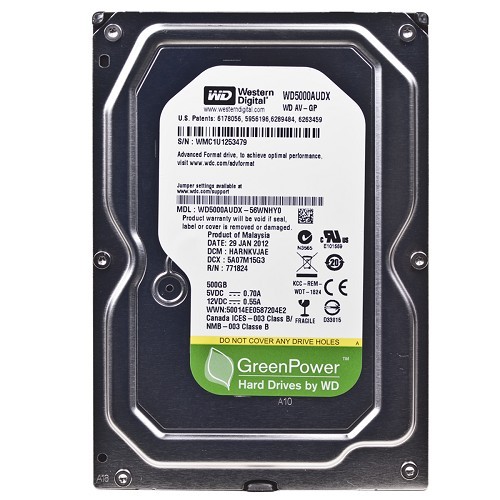 Western Digital AV-GP 500GB SATA/600 IntelliPower 32MB Hard Drive
