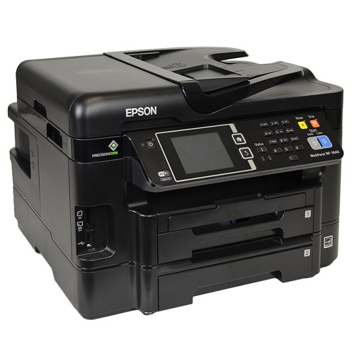 Epson WorkForce WF-3640 USB/Ethernet/WiFi-N Color Inkjet Scanner Copier Fax Photo Printer w/3.5" Touch LCD (No Ink)