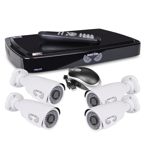 Night Owl C-841-A10 1080p 8-Channel Smart HD Video Security System w/1TB Hard Drive & 4 IP66 1080p Cameras