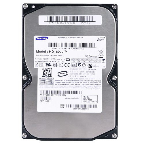 Samsung SpinPoint HD160JJ 160GB SATA/300 7200RPM 8MB Hard Drive