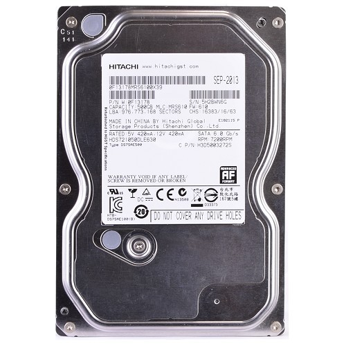 Hitachi Deskstar 7K1000.D 500GB SATA/600 7200RPM 32MB Hard Drive