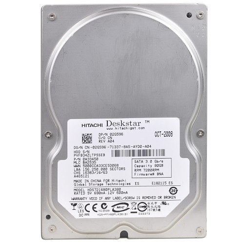 Hitachi Deskstar 7K160 80GB SATA/300 7200RPM 8MB Hard Drive