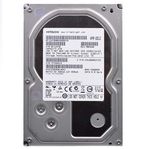 Hitachi Deskstar 7K3000 2 Terabyte (2TB) SATA/600 7200RPM 64MB Hard Drive