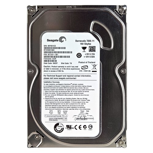Seagate Barracuda 7200.11 160GB SATA/300 7200RPM 8MB Hard Drive