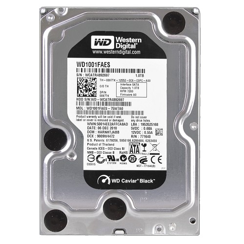 Western Digital Caviar Black 1 Terabyte (1TB) SATA/300 7200RPM 32MB Hard Drive