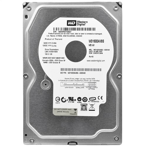 Western Digital AV 160GB SATA/300 7200RPM 2MB Hard Drive