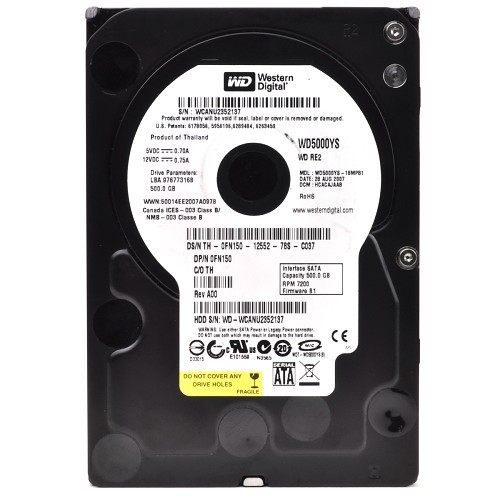 Western Digital RE2 500GB SATA/300 7200RPM 16MB Hard Drive