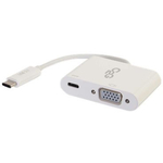 C2G USB-C To VGA Video Adapter Converter With Power Delivery external video adapter