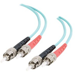 C2G ST-ST 10Gb 50/125 OM3 Duplex Multimode PVC Fiber Optic Cable (LSZH)