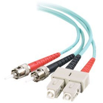 C2G SC-ST 10Gb 50/125 OM3 Duplex Multimode PVC Fiber Optic Cable (LSZH)