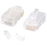 C2G RJ45 Cat5E Modular Plug (with Load Bar) for Round Solid/Stranded Cable